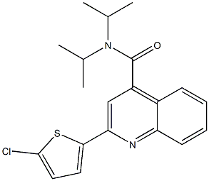 2-(5-chloro-2-thienyl)-N,N-diisopropyl-4-quinolinecarboxamide Struktur