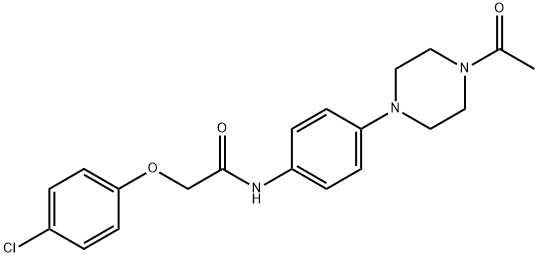 N-[4-(4-acetylpiperazin-1-yl)phenyl]-2-(4-chlorophenoxy)acetamide Struktur