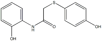 N-(2-hydroxyphenyl)-2-[(4-hydroxyphenyl)sulfanyl]acetamide Struktur