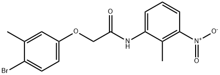 2-(4-bromo-3-methylphenoxy)-N-(2-methyl-3-nitrophenyl)acetamide Struktur