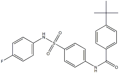 4-tert-butyl-N-{4-[(4-fluoroanilino)sulfonyl]phenyl}benzamide Struktur