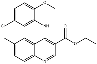 ethyl 4-(5-chloro-2-methoxyanilino)-6-methylquinoline-3-carboxylate Struktur