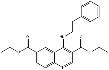 diethyl 4-[(2-phenylethyl)amino]-3,6-quinolinedicarboxylate Struktur