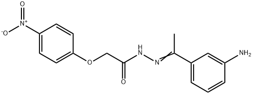 N'-[(E)-1-(3-aminophenyl)ethylidene]-2-(4-nitrophenoxy)acetohydrazide Struktur