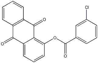 9,10-dioxo-9,10-dihydro-1-anthracenyl 3-chlorobenzoate Struktur