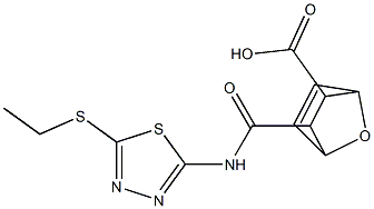 3-({[5-(ethylsulfanyl)-1,3,4-thiadiazol-2-yl]amino}carbonyl)-7-oxabicyclo[2.2.1]hept-5-ene-2-carboxylic acid Struktur