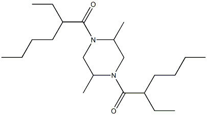 1,4-bis(2-ethylhexanoyl)-2,5-dimethylpiperazine Struktur