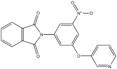 2-[3-nitro-5-(3-pyridinyloxy)phenyl]-1H-isoindole-1,3(2H)-dione Struktur