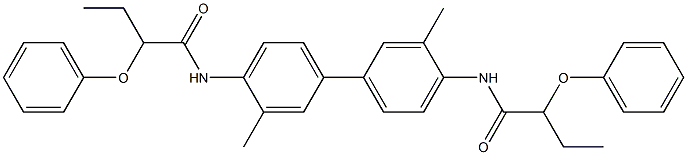 N-{3,3'-dimethyl-4'-[(2-phenoxybutanoyl)amino][1,1'-biphenyl]-4-yl}-2-phenoxybutanamide Struktur