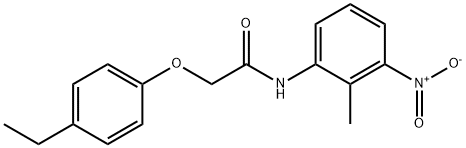 2-(4-ethylphenoxy)-N-(2-methyl-3-nitrophenyl)acetamide Struktur