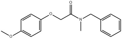 N-benzyl-2-(4-methoxyphenoxy)-N-methylacetamide Struktur