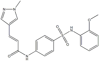 N-{4-[(2-methoxyanilino)sulfonyl]phenyl}-3-(1-methyl-1H-pyrazol-4-yl)acrylamide Struktur