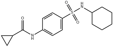 N-{4-[(cyclohexylamino)sulfonyl]phenyl}cyclopropanecarboxamide Struktur