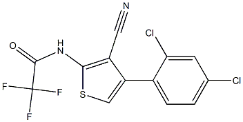 N-[3-cyano-4-(2,4-dichlorophenyl)-2-thienyl]-2,2,2-trifluoroacetamide Struktur