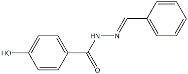 4-hydroxy-N'-[(1E)-phenylmethylidene]benzohydrazide Struktur