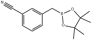 3-((4,4,5,5-tetraMethyl-1,3,2-dioxaborolan-2-yl)Methyl)benzonitrile Struktur