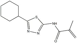 N-(5-cyclohexyl-1,3,4-thiadiazol-2-yl)-2-methylacrylamide Struktur