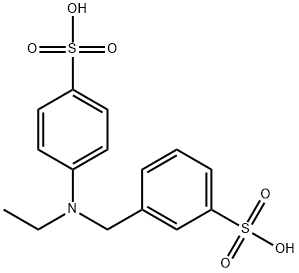 Benzenesulfonic acid, 3-[[ethyl(4-sulfophenyl)amino]methyl]- Struktur