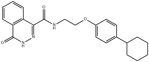 N-[2-(4-cyclohexylphenoxy)ethyl]-4-oxo-3,4-dihydro-1-phthalazinecarboxamide Struktur