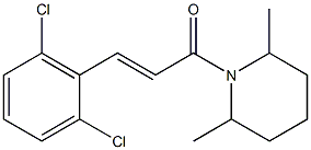 1-[3-(2,6-dichlorophenyl)acryloyl]-2,6-dimethylpiperidine Struktur