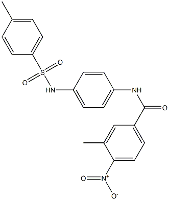 4-nitro-3-methyl-N-(4-{[(4-methylphenyl)sulfonyl]amino}phenyl)benzamide Struktur