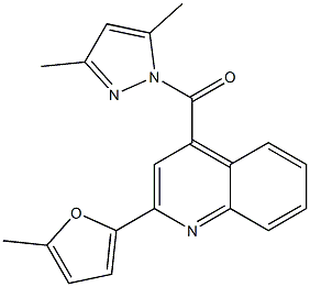 4-[(3,5-dimethyl-1H-pyrazol-1-yl)carbonyl]-2-(5-methyl-2-furyl)quinoline Struktur