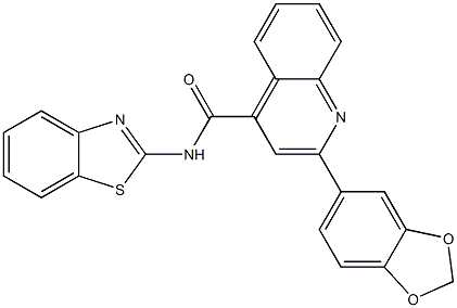 2-(1,3-benzodioxol-5-yl)-N-(1,3-benzothiazol-2-yl)quinoline-4-carboxamide Struktur