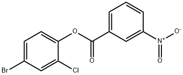 4-bromo-2-chlorophenyl 3-nitrobenzoate Struktur