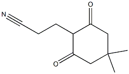 3-(4,4-dimethyl-2,6-dioxocyclohexyl)propanenitrile Struktur