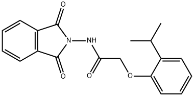 N-(1,3-dioxo-1,3-dihydro-2H-isoindol-2-yl)-2-(2-isopropylphenoxy)acetamide Structure