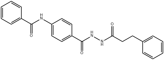 N-(4-{[2-(3-phenylpropanoyl)hydrazino]carbonyl}phenyl)benzamide Struktur