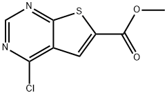 4-chloro-thieno[2,3-d]pyrimidine-6-carboxylic acid methyl ester Struktur