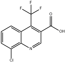 8-chloro-4-(trifluoromethyl)quinoline-3-carboxylic acid Struktur