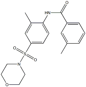 3-methyl-N-[2-methyl-4-(morpholin-4-ylsulfonyl)phenyl]benzamide Struktur