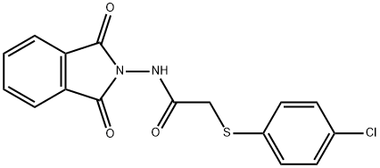 2-[(4-chlorophenyl)sulfanyl]-N-(1,3-dioxo-1,3-dihydro-2H-isoindol-2-yl)acetamide Struktur