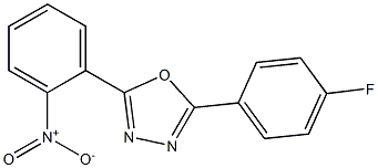 2-(4-fluorophenyl)-5-(2-nitrophenyl)-1,3,4-oxadiazole Struktur