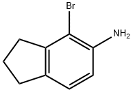 4-bromo-2,3-dihydro-1H-inden-5-amine Struktur