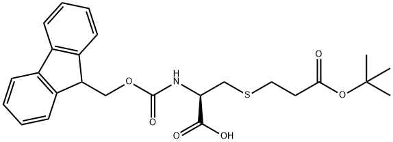 (2R)-3-{[3-(tert-butoxy)-3-oxopropyl]sulfanyl}-2-({[(9H-fluoren-9-yl)methoxy]carbonyl}amino)propanoic acid Struktur