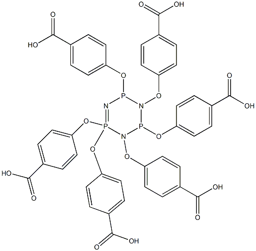 Hexa(p-carboxyphenoxy)cyclotriphosphazene Struktur