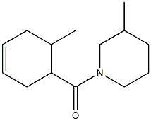 3-Methyl-1-[(6-methyl-3-cyclohexen-1-yl)carbonyl]piperidine Struktur