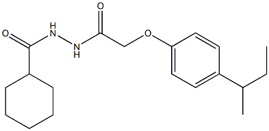 N'-{2-[4-(sec-butyl)phenoxy]acetyl}cyclohexanecarbohydrazide Struktur