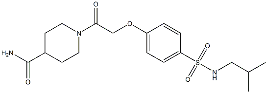 1-({4-[(isobutylamino)sulfonyl]phenoxy}acetyl)-4-piperidinecarboxamide Struktur