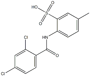 2-[(2,4-dichlorobenzoyl)amino]-5-methylbenzenesulfonic acid Struktur