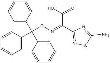 (Z)-2-(5-AMINO-1,2,4-THIADIAZOL-3-YL)-2-(TRITYLOXYIMINO)ACETIC ACID Struktur