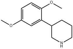 3-(2,5-dimethoxyphenyl)piperidine Struktur