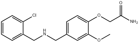 2-(4-{[(2-chlorobenzyl)amino]methyl}-2-methoxyphenoxy)acetamide Struktur