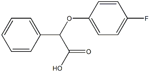 2-(4-fluorophenoxy)-2-phenylacetic acid Struktur