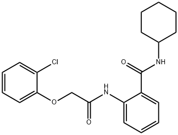 2-{[2-(2-chlorophenoxy)acetyl]amino}-N-cyclohexylbenzamide Struktur