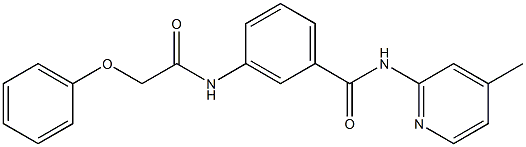 N-(4-methyl-2-pyridinyl)-3-[(phenoxyacetyl)amino]benzamide Struktur