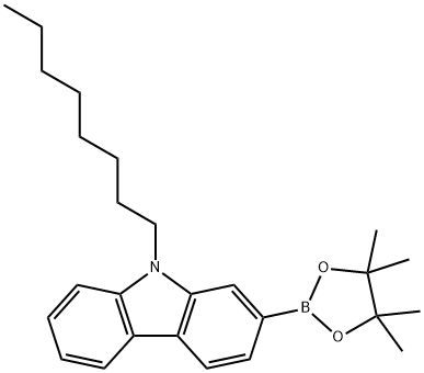 9-octyl-2-(4,4,5,5-tetramethyl-1,3,2-dioxaborolan-2-yl)-9H-Carbazole Struktur